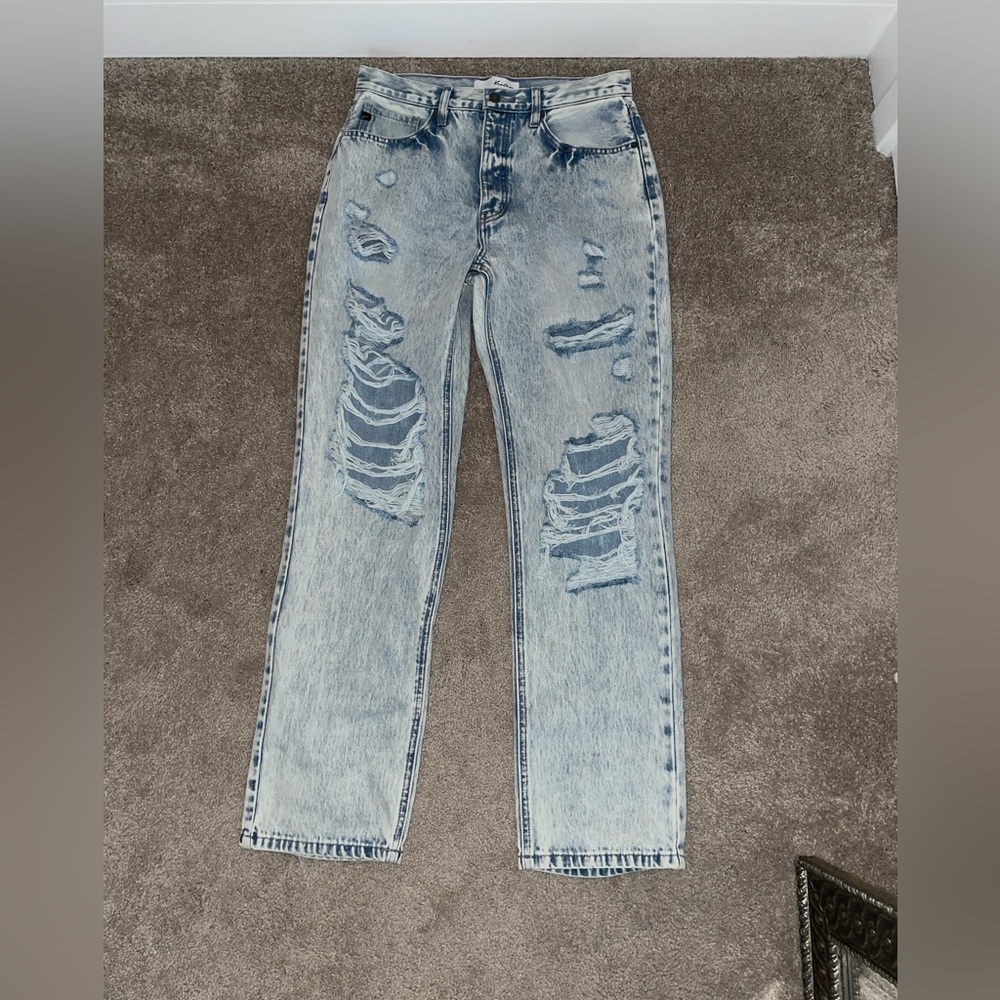 White washed ripped jeans